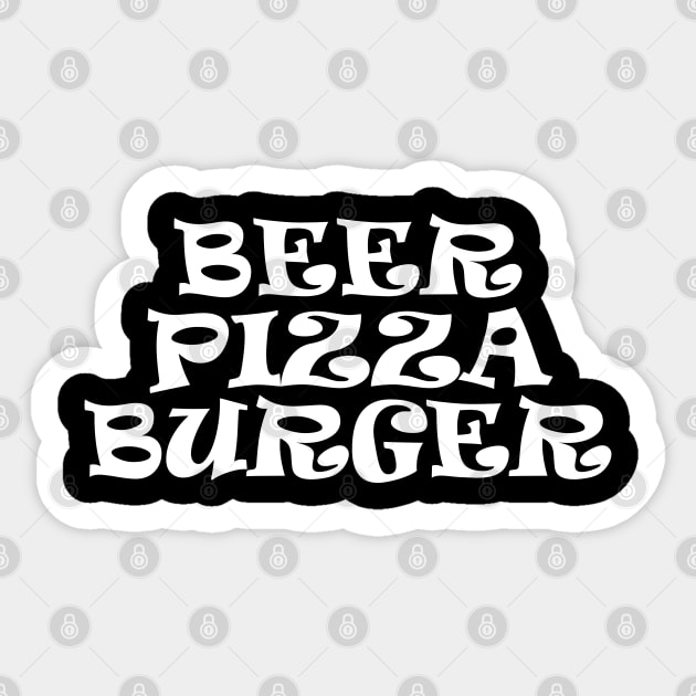 Beer Pizza Burger Sticker by NotoriousMedia